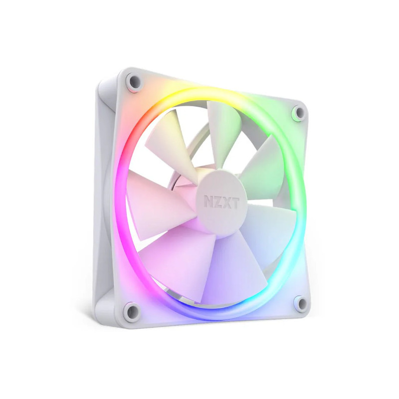 NZXT F120 120mm RGB Single Fan - White - مروحة تبريد
